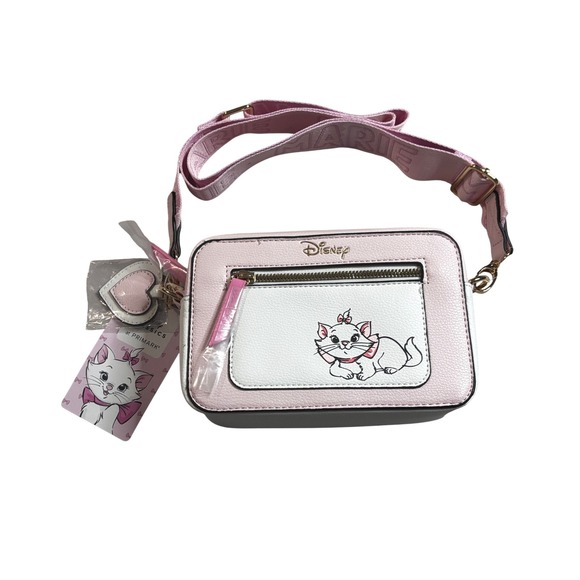 Disney Handbags - Disney Marie Aristocats Pink Crossbody Camera Bag Primark NWT White Cat Purse